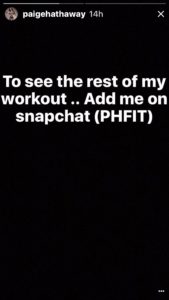 Snapchat / Instagram Stories Paige Hathaway
